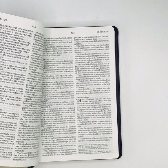 KJV Thinline Reference Bible, Filament Edition, Purple Floral Frame Tyndale - Picture 3 of 5